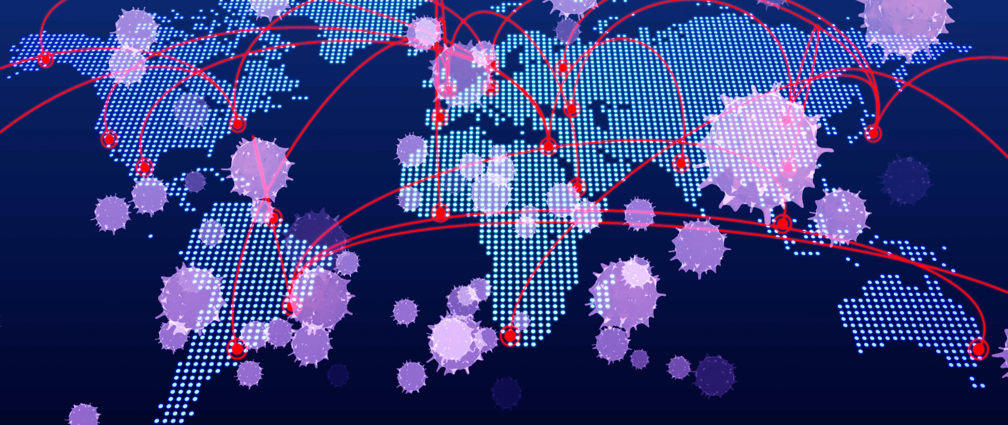 Illustration de l'impact des virus dans le monde